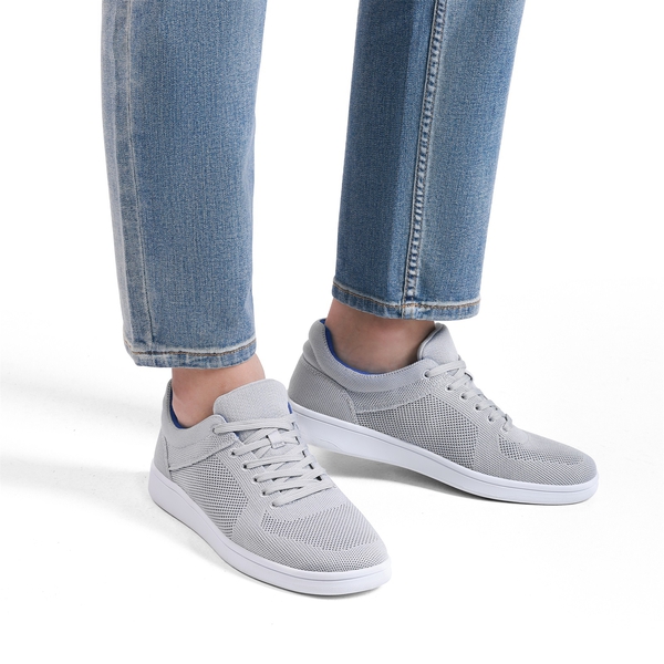Men's Knitted Casual Sneakers - GREY - 6